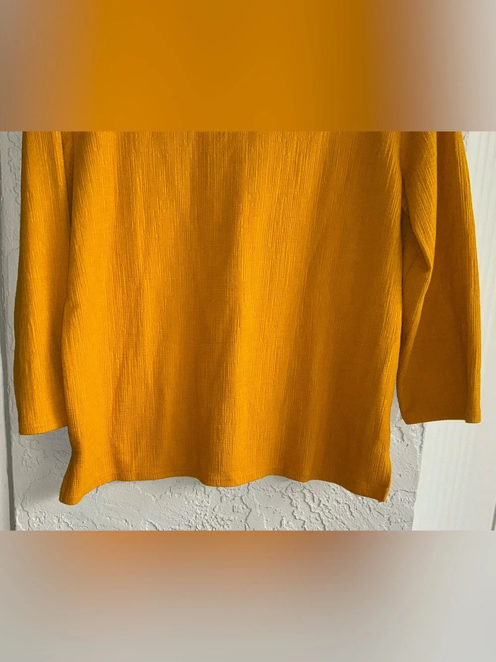 J. Crew V-Neck Long Sleeve Top in Mustard